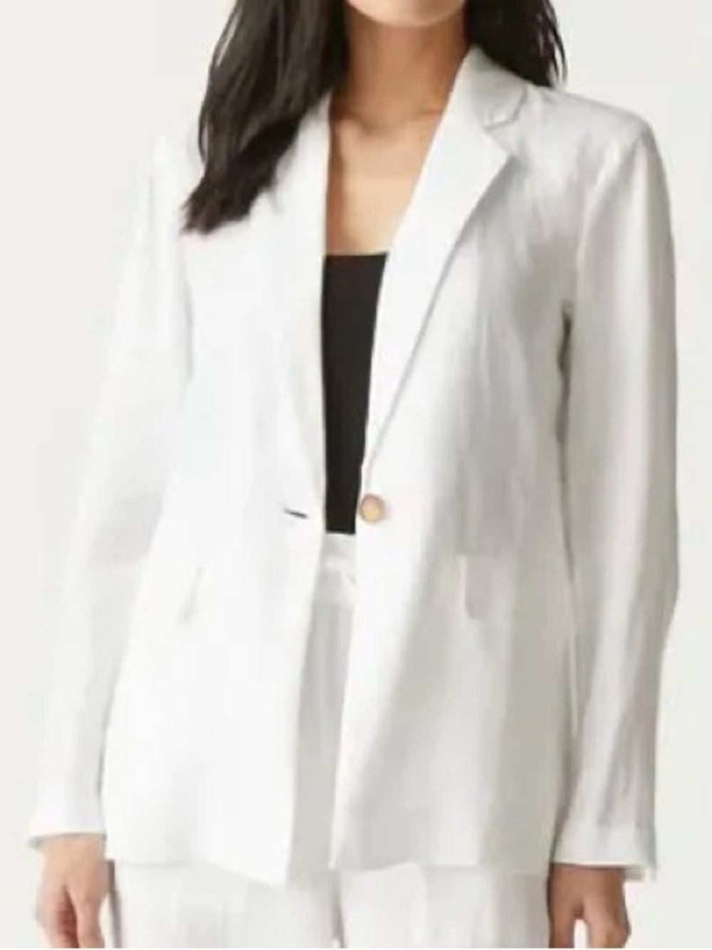 Michael Stars Lottie Linen Single Button Blazer.
